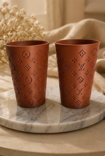 Signature Embossed Decorative Vessel by Haus of Opulence